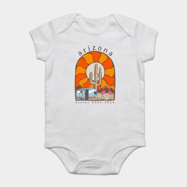 Arizona Snowbirds Baby Bodysuit by Ela @ Camp Happy Hour